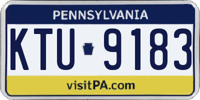 PA license plate KTU9183