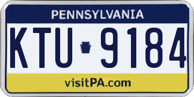 PA license plate KTU9184