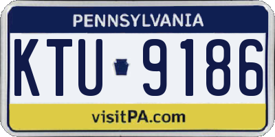 PA license plate KTU9186