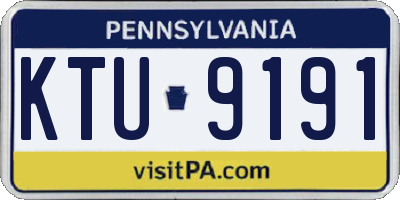 PA license plate KTU9191