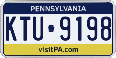 PA license plate KTU9198