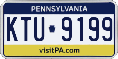 PA license plate KTU9199