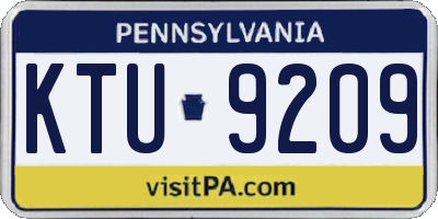 PA license plate KTU9209