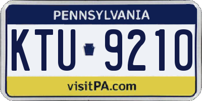 PA license plate KTU9210