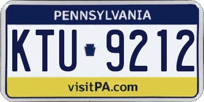 PA license plate KTU9212