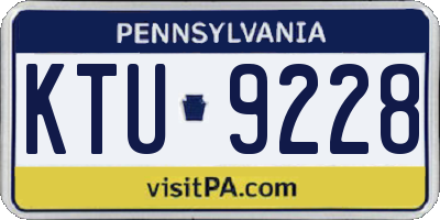PA license plate KTU9228