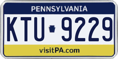 PA license plate KTU9229