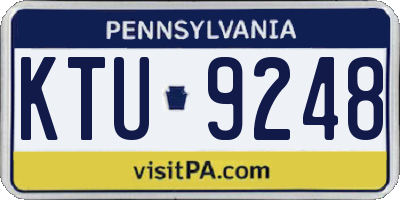 PA license plate KTU9248