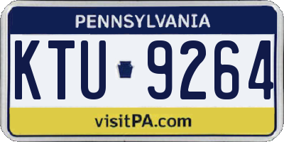 PA license plate KTU9264