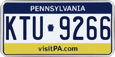 PA license plate KTU9266