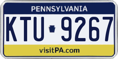 PA license plate KTU9267