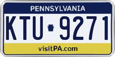 PA license plate KTU9271