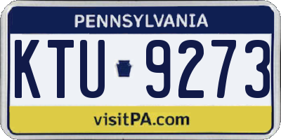 PA license plate KTU9273