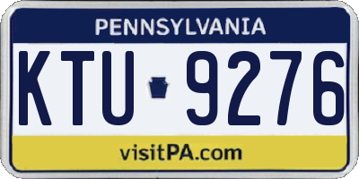 PA license plate KTU9276