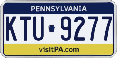 PA license plate KTU9277