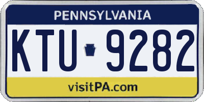 PA license plate KTU9282