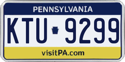 PA license plate KTU9299