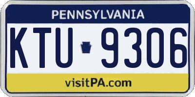 PA license plate KTU9306