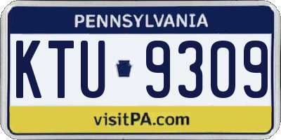PA license plate KTU9309