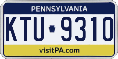 PA license plate KTU9310