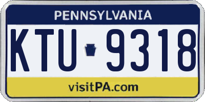 PA license plate KTU9318