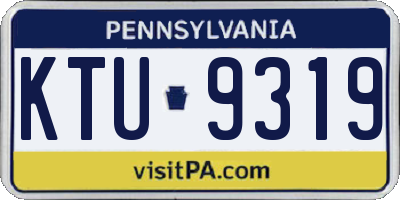 PA license plate KTU9319
