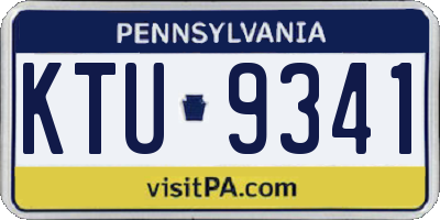 PA license plate KTU9341
