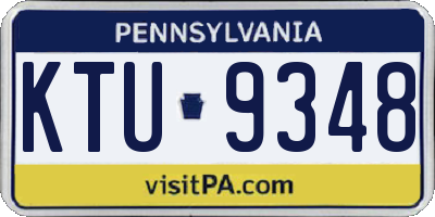 PA license plate KTU9348