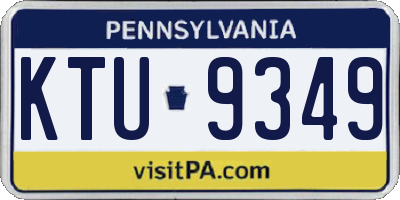 PA license plate KTU9349