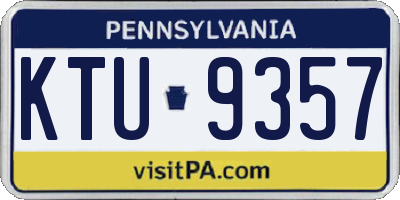 PA license plate KTU9357