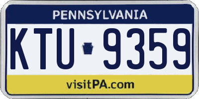 PA license plate KTU9359