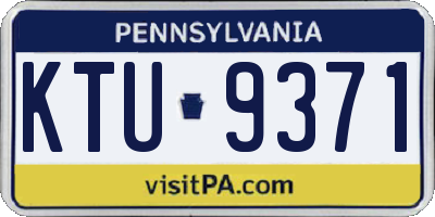 PA license plate KTU9371