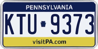 PA license plate KTU9373
