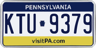 PA license plate KTU9379