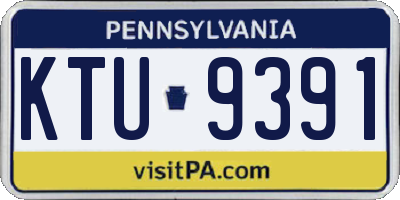 PA license plate KTU9391