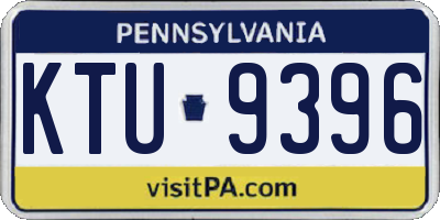 PA license plate KTU9396