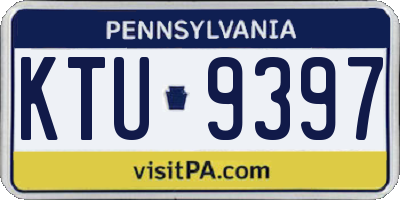 PA license plate KTU9397