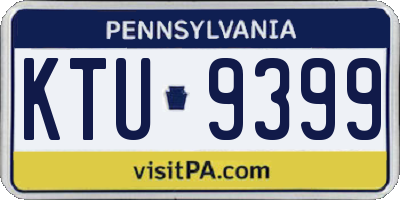 PA license plate KTU9399
