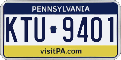 PA license plate KTU9401