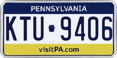 PA license plate KTU9406