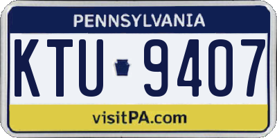 PA license plate KTU9407