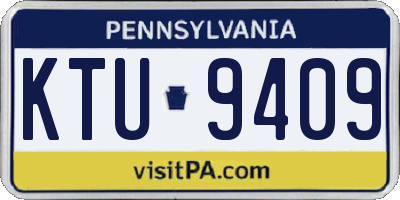 PA license plate KTU9409