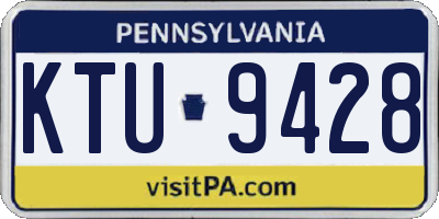 PA license plate KTU9428