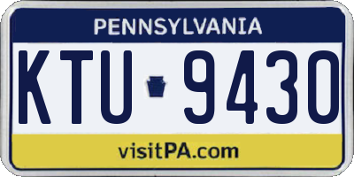 PA license plate KTU9430