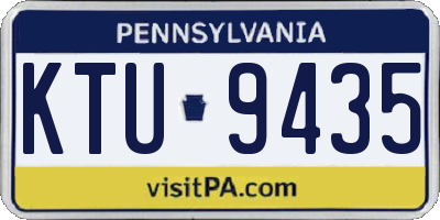 PA license plate KTU9435