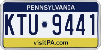 PA license plate KTU9441