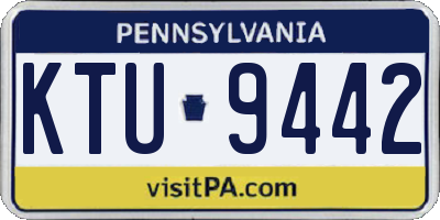 PA license plate KTU9442