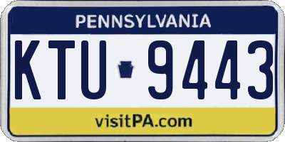 PA license plate KTU9443
