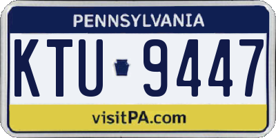 PA license plate KTU9447