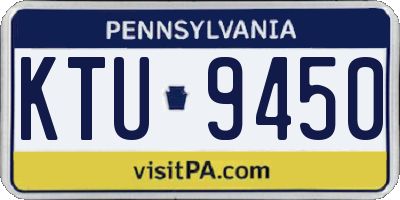 PA license plate KTU9450